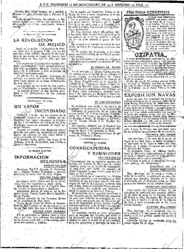 ABC MADRID 16-11-1913 página 10