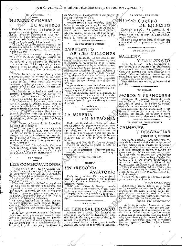 ABC MADRID 21-11-1913 página 13