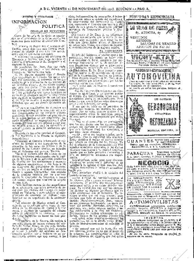 ABC MADRID 21-11-1913 página 8