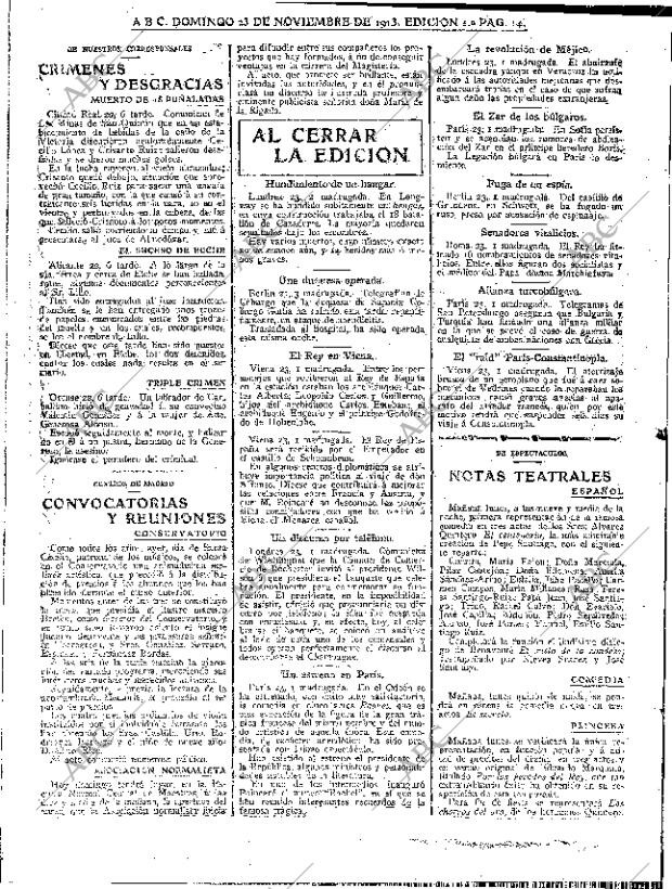 ABC MADRID 23-11-1913 página 14