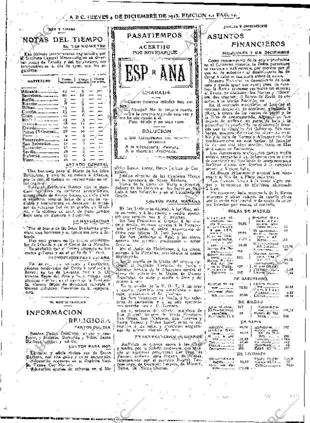 ABC MADRID 04-12-1913 página 14