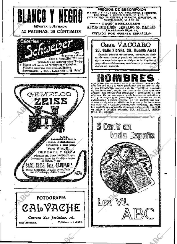 BLANCO Y NEGRO MADRID 07-12-1913 página 2