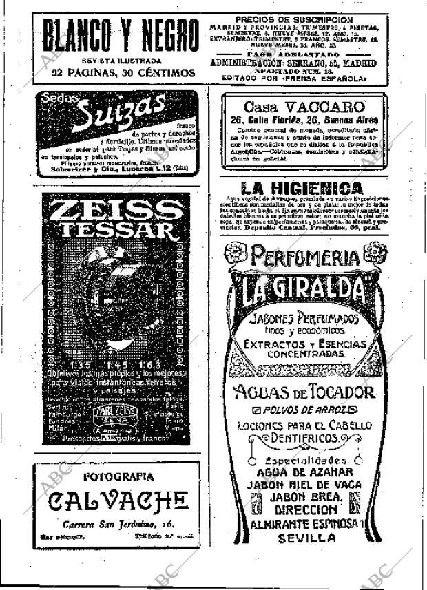 BLANCO Y NEGRO MADRID 14-12-1913 página 2