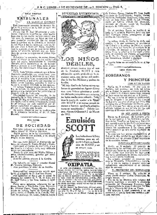 ABC MADRID 15-12-1913 página 8
