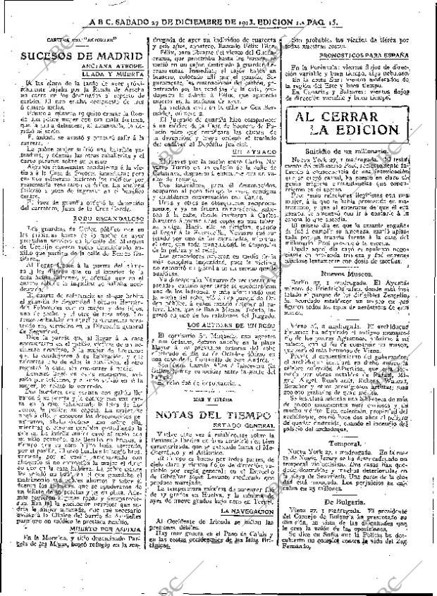 ABC MADRID 27-12-1913 página 15