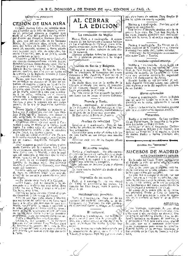 ABC MADRID 04-01-1914 página 13
