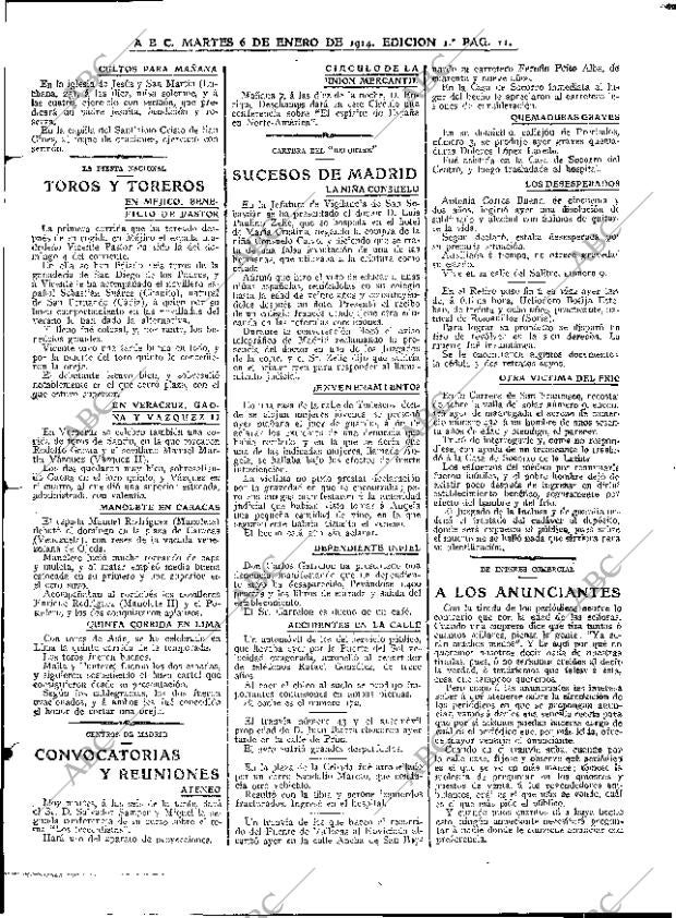ABC MADRID 06-01-1914 página 11