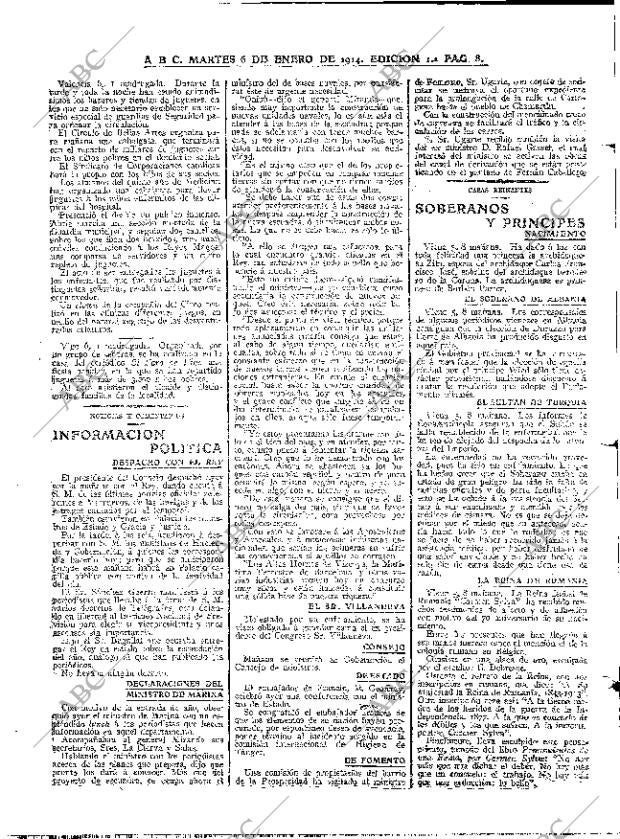 ABC MADRID 06-01-1914 página 8