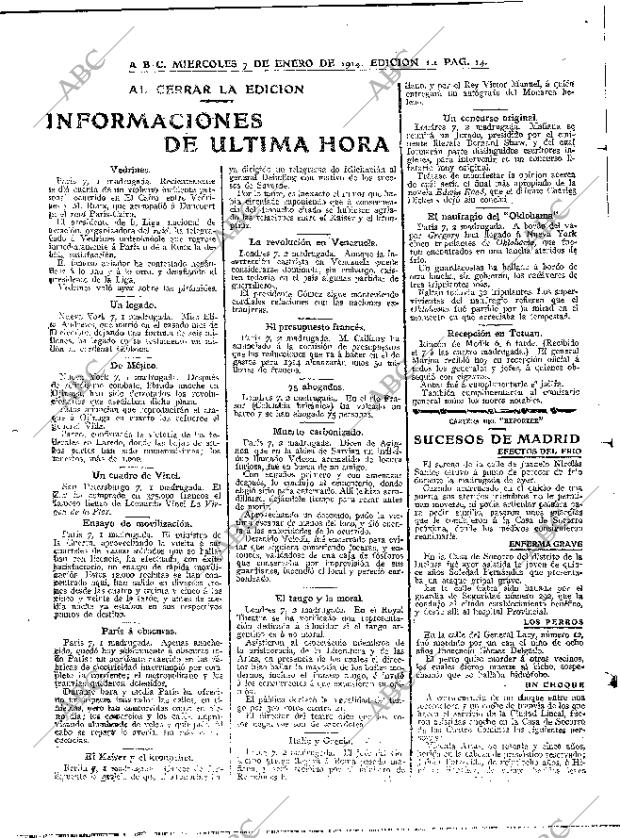 ABC MADRID 07-01-1914 página 14