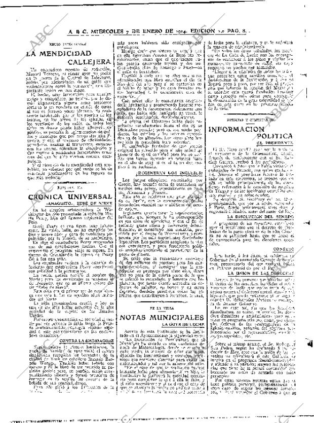 ABC MADRID 07-01-1914 página 8