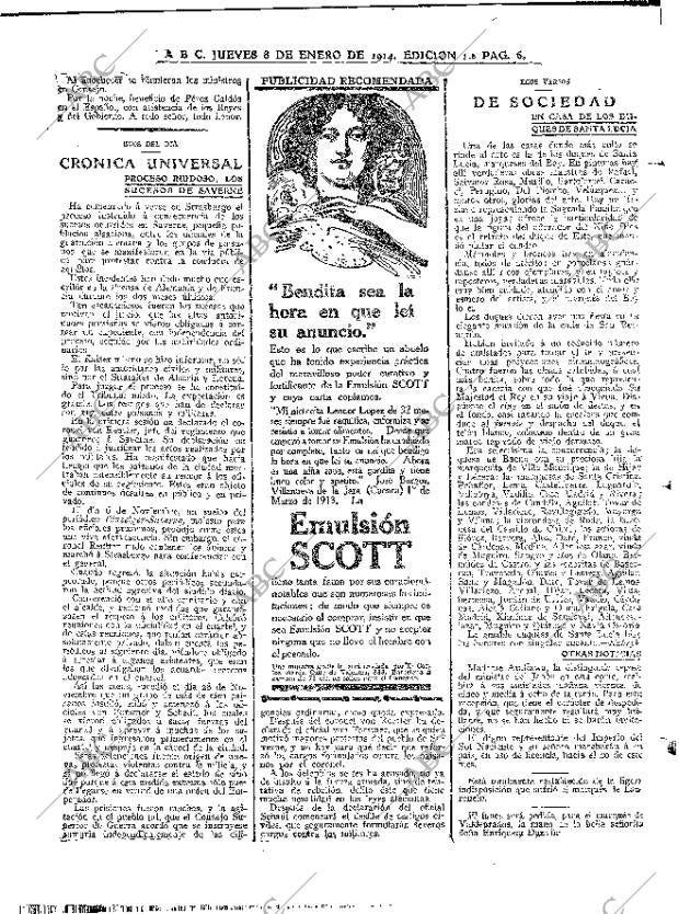 ABC MADRID 08-01-1914 página 6