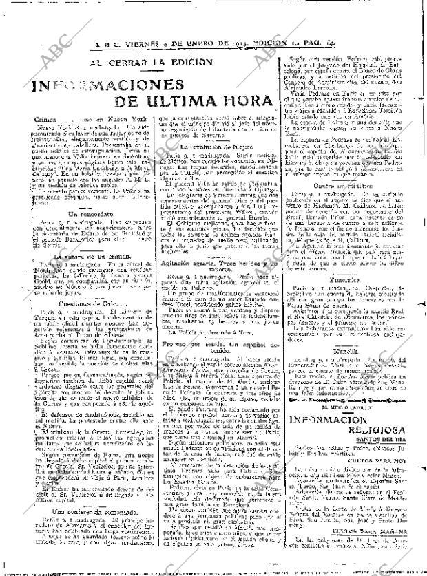 ABC MADRID 09-01-1914 página 14