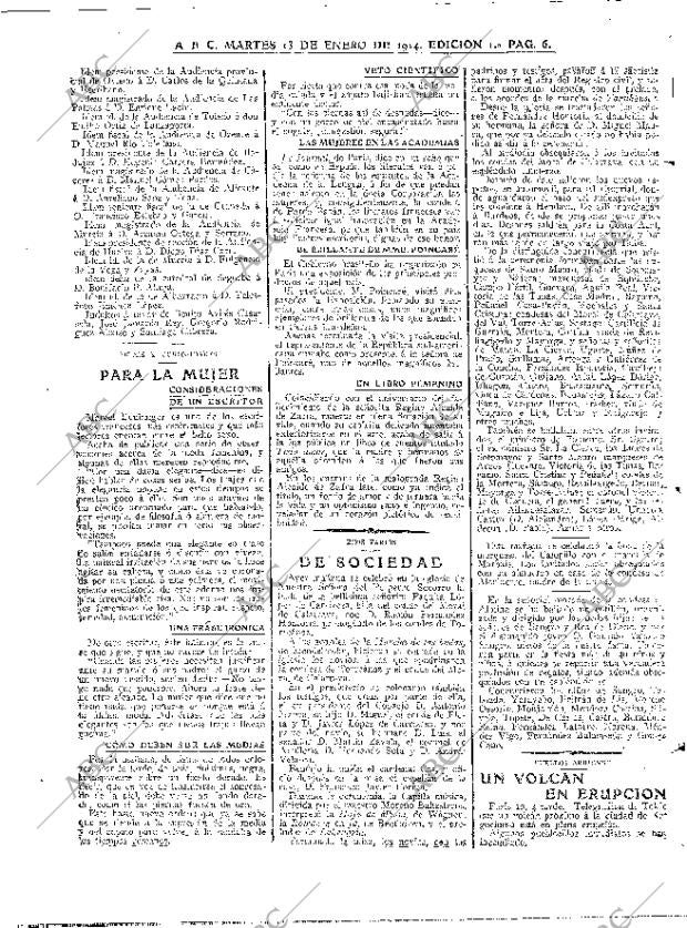 ABC MADRID 13-01-1914 página 6