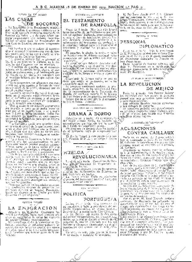 ABC MADRID 13-01-1914 página 9