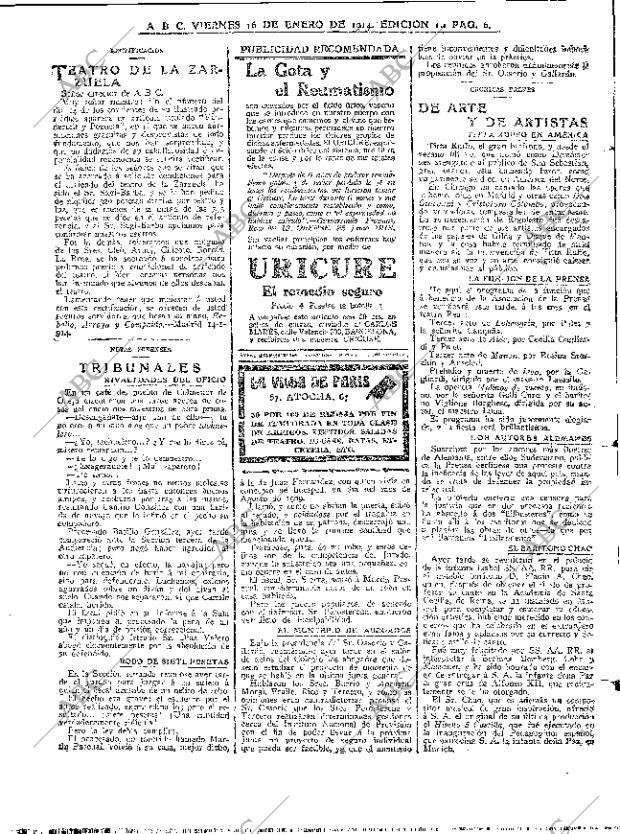 ABC MADRID 16-01-1914 página 6