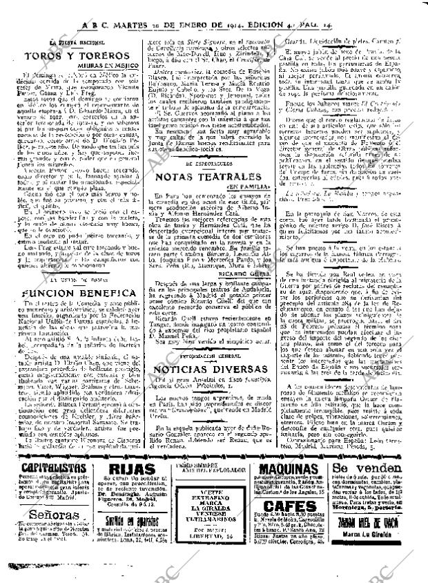ABC MADRID 20-01-1914 página 14
