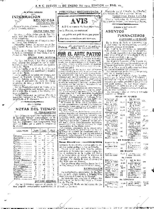 ABC MADRID 22-01-1914 página 12