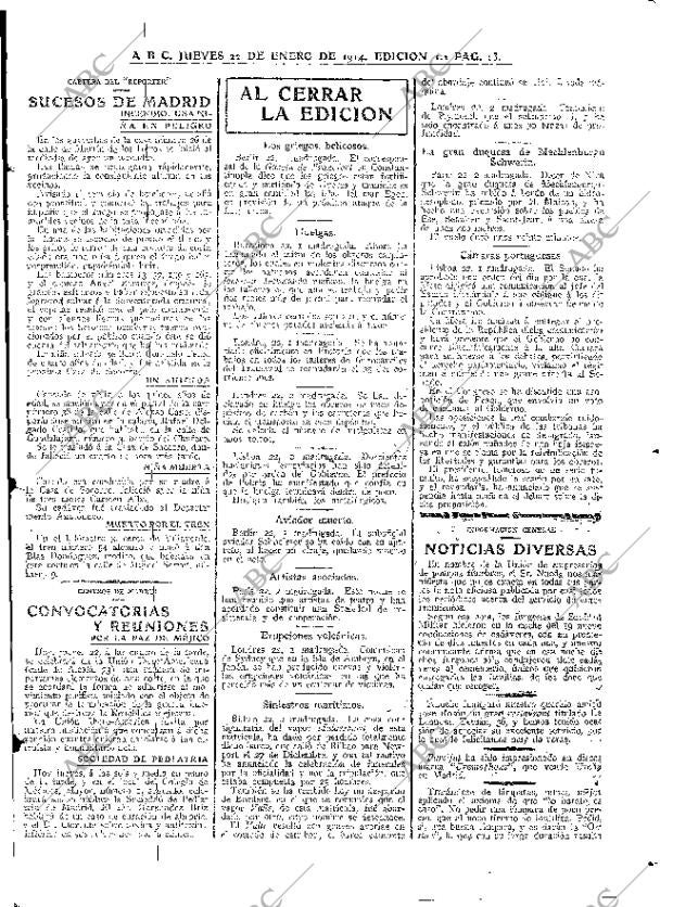 ABC MADRID 22-01-1914 página 13