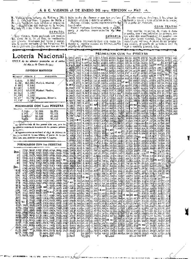 ABC MADRID 23-01-1914 página 16