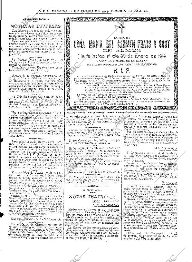 ABC MADRID 31-01-1914 página 15
