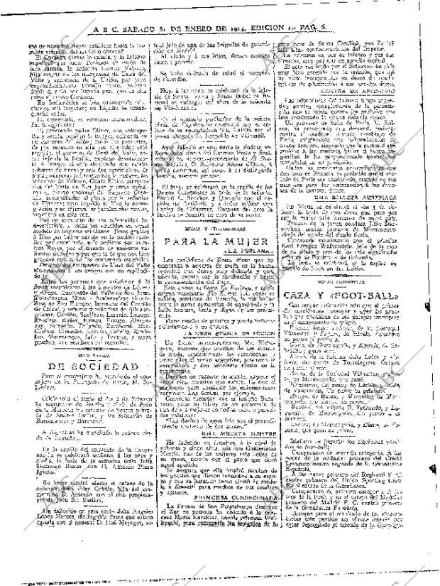 ABC MADRID 31-01-1914 página 6