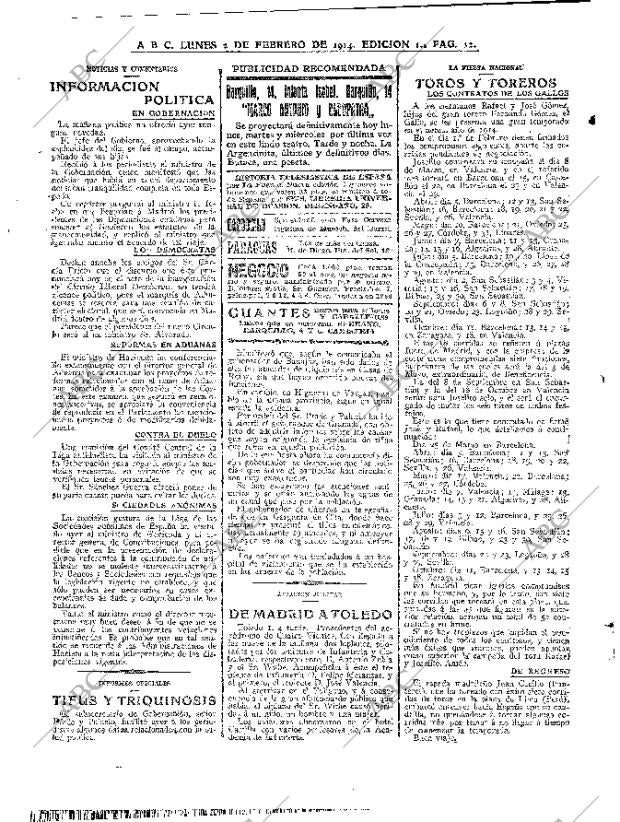 ABC MADRID 02-02-1914 página 12