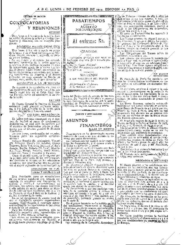 ABC MADRID 02-02-1914 página 15