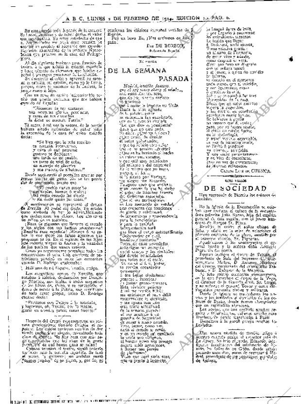 ABC MADRID 02-02-1914 página 6