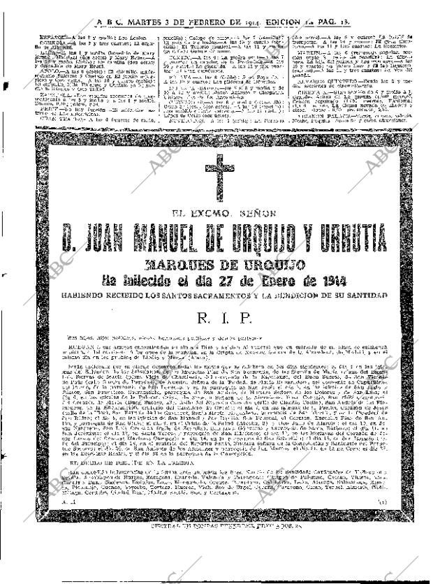 ABC MADRID 03-02-1914 página 13
