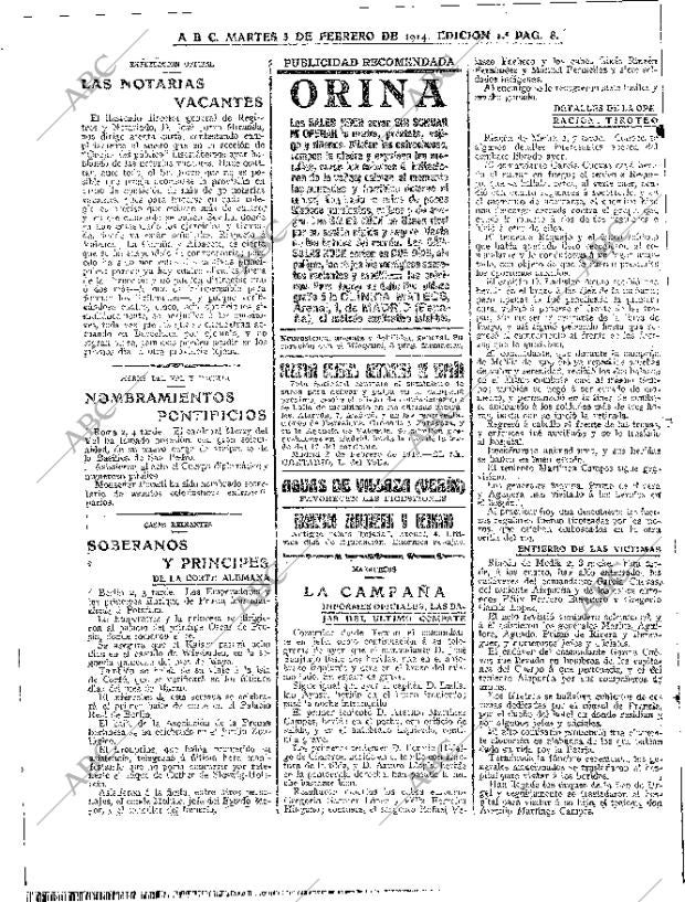 ABC MADRID 03-02-1914 página 8