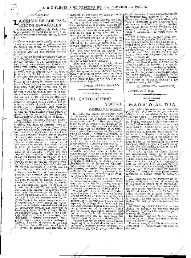 ABC MADRID 05-02-1914 página 5