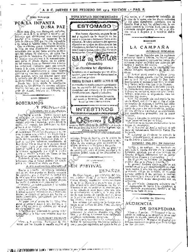 ABC MADRID 05-02-1914 página 8