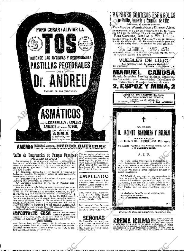 ABC MADRID 06-02-1914 página 18