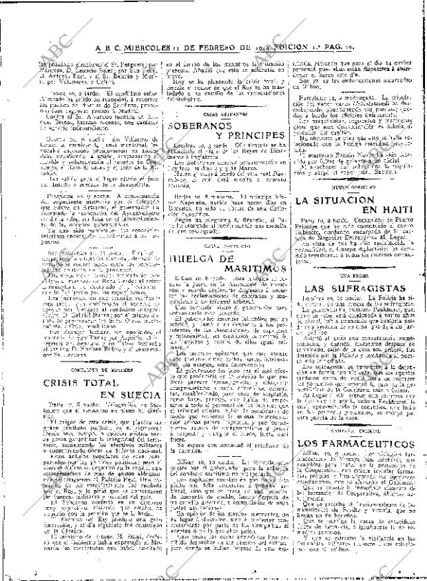 ABC MADRID 11-02-1914 página 10