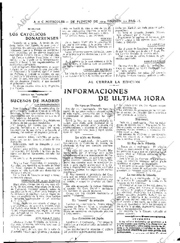 ABC MADRID 11-02-1914 página 15