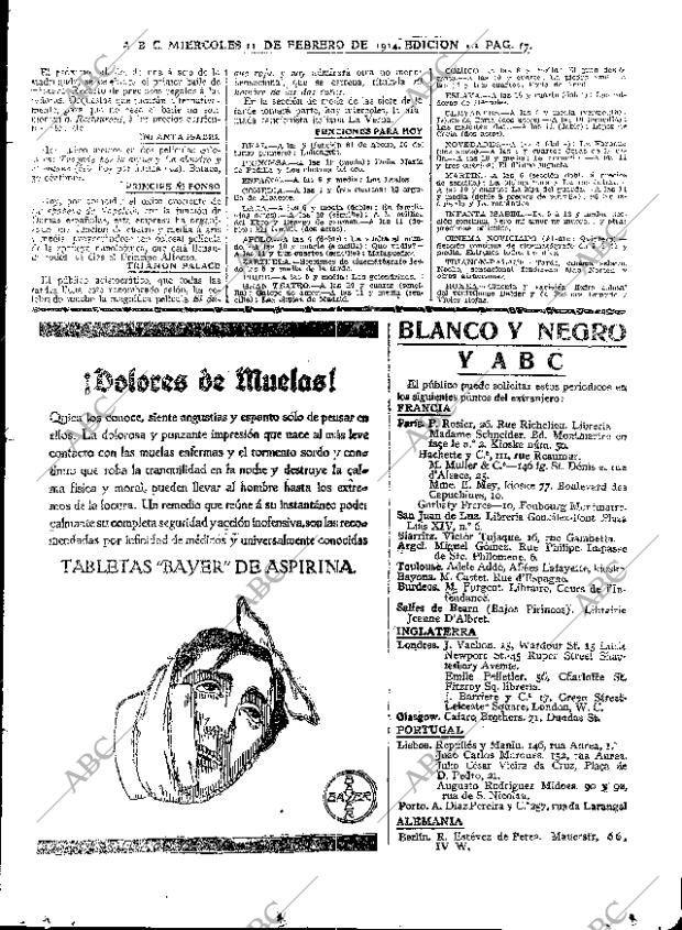 ABC MADRID 11-02-1914 página 17