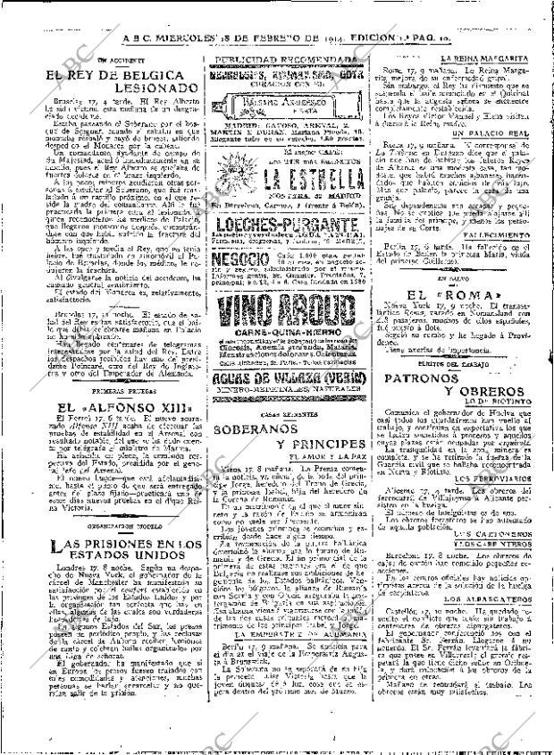 ABC MADRID 18-02-1914 página 10