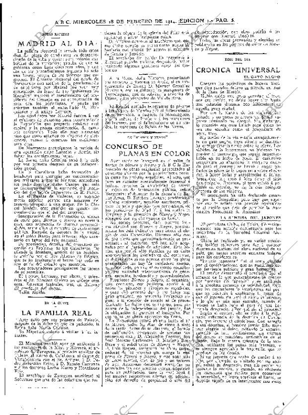 ABC MADRID 18-02-1914 página 5