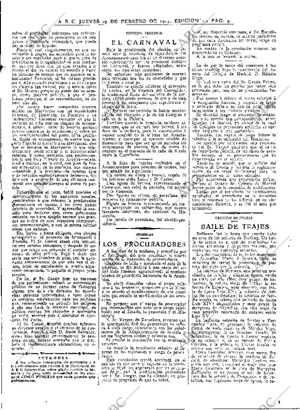 ABC MADRID 19-02-1914 página 11