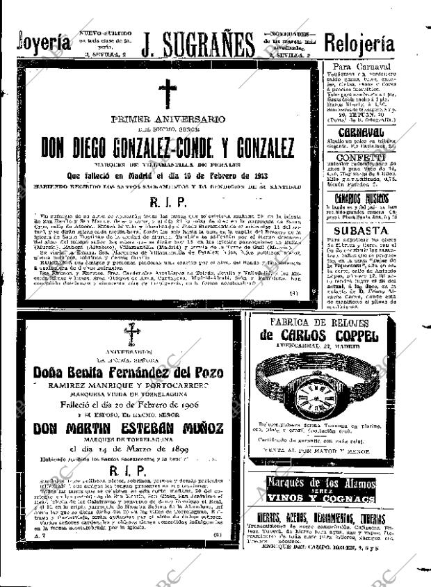 ABC MADRID 19-02-1914 página 5