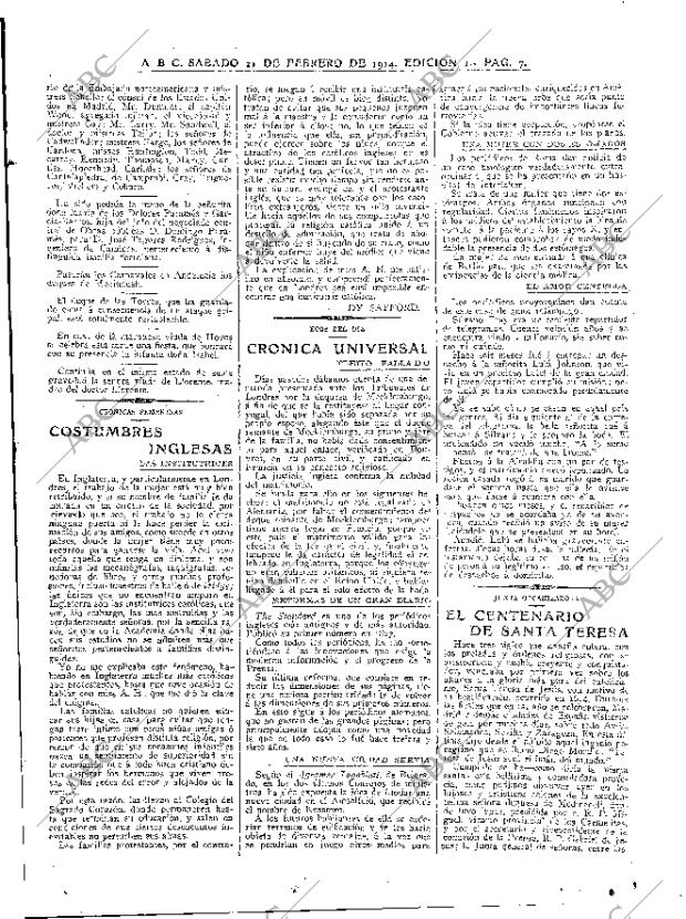 ABC MADRID 21-02-1914 página 7