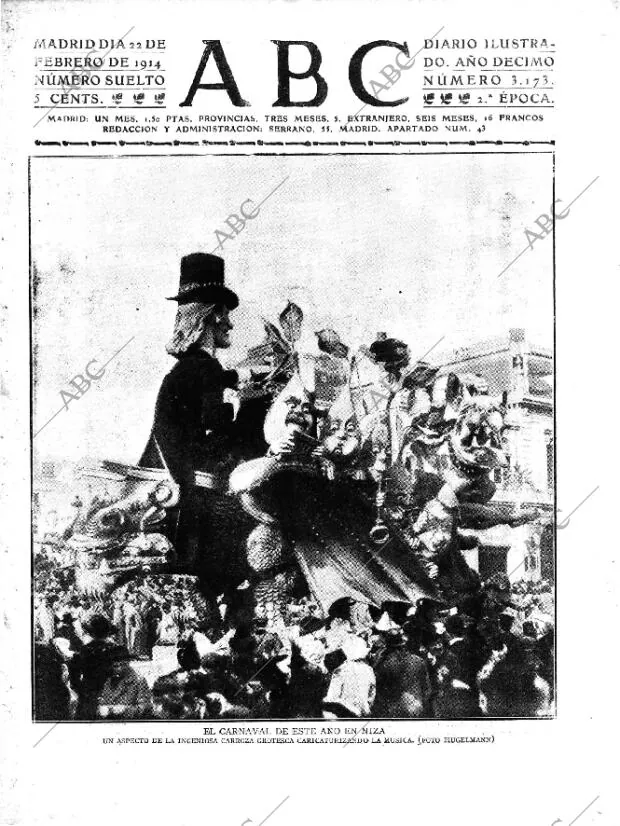 ABC MADRID 22-02-1914 página 1
