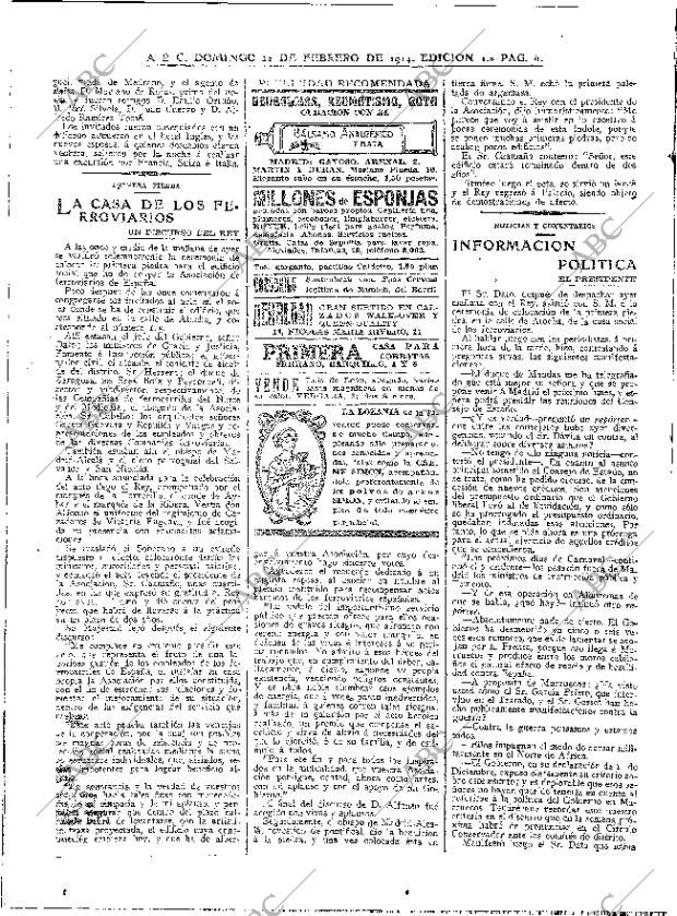 ABC MADRID 22-02-1914 página 6