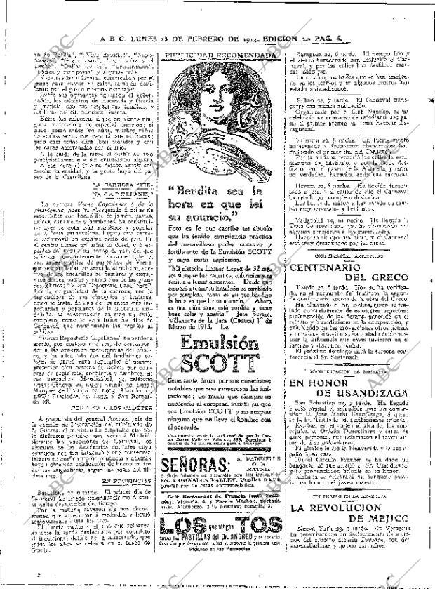 ABC MADRID 23-02-1914 página 6