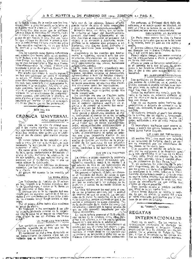 ABC MADRID 24-02-1914 página 8