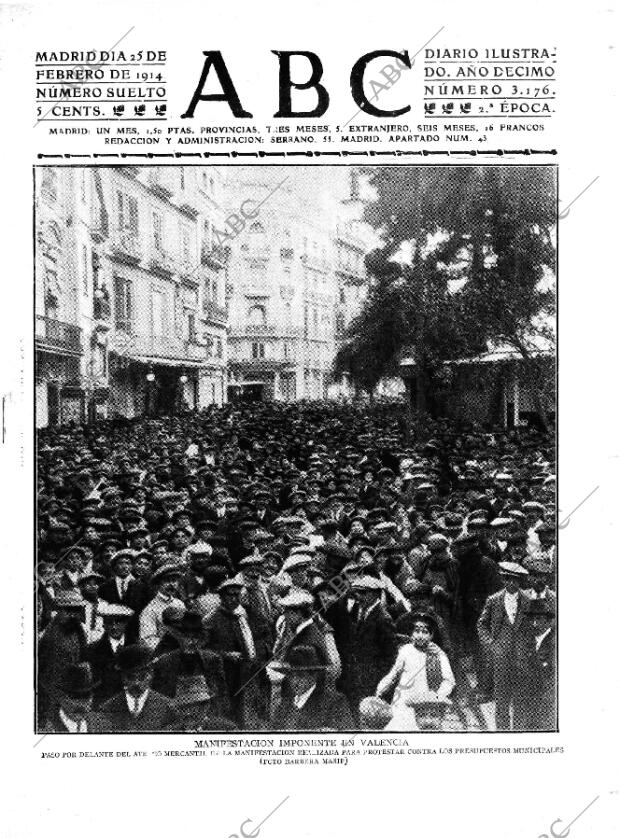 ABC MADRID 25-02-1914 página 1