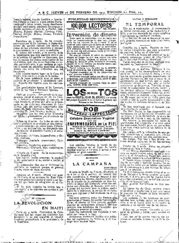 ABC MADRID 26-02-1914 página 12