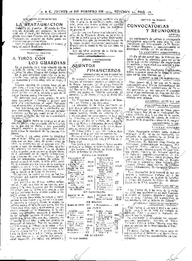 ABC MADRID 26-02-1914 página 13