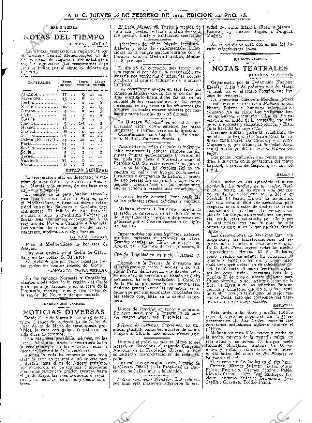 ABC MADRID 26-02-1914 página 15