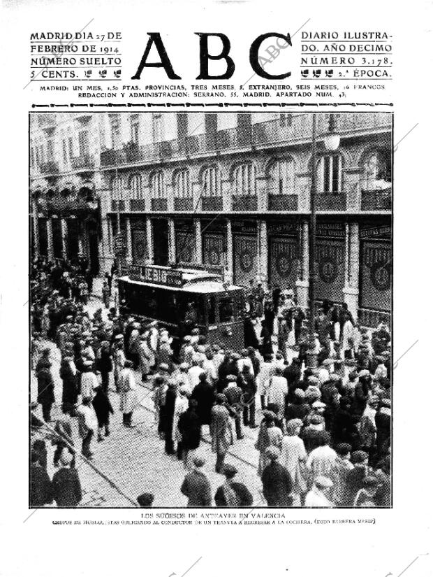 ABC MADRID 27-02-1914 página 1